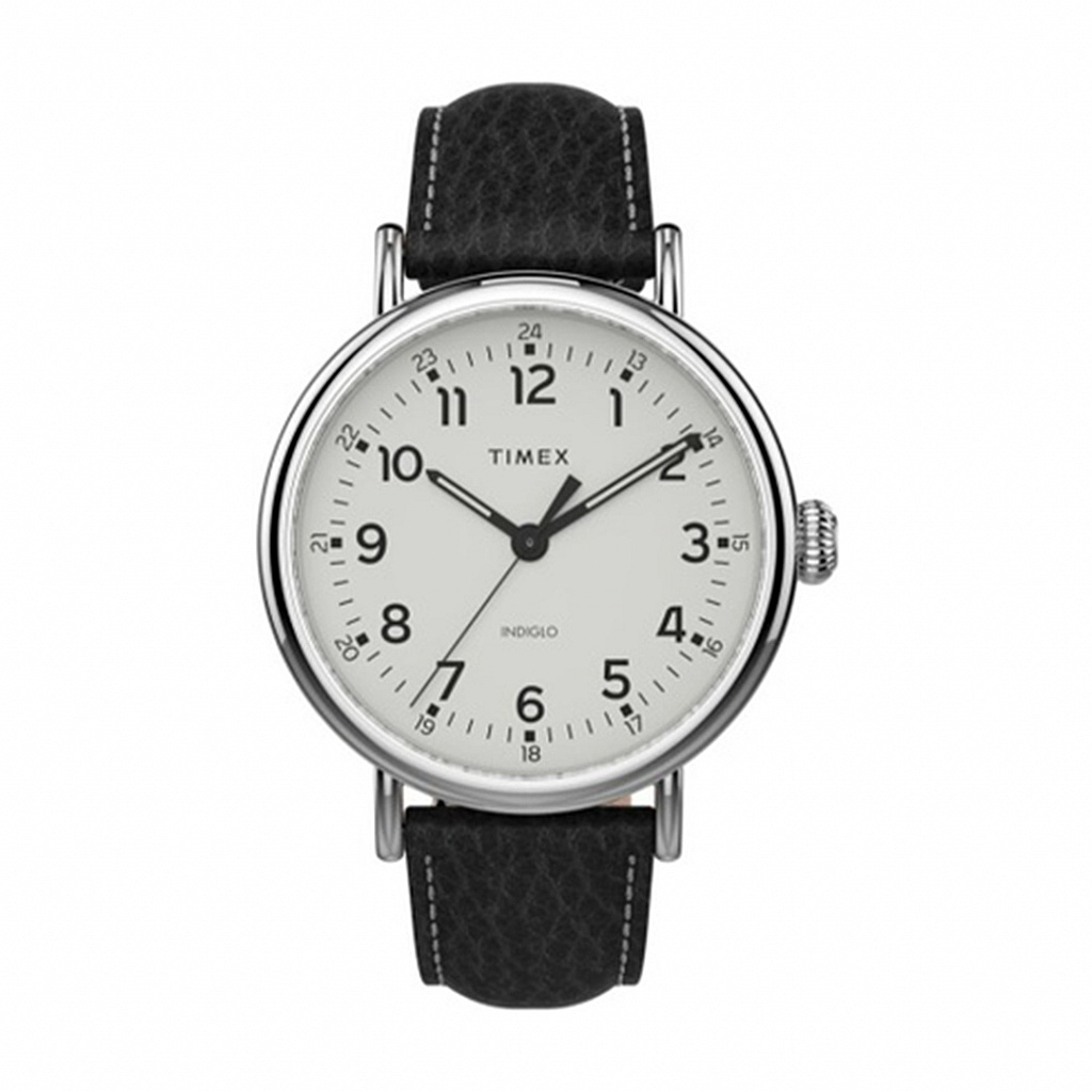 Timex standard 40mm on sale leather strap watch